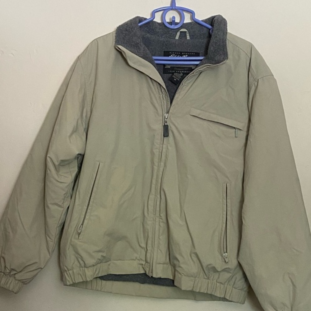 Eddie Bauer Jacket Mens Medium Full Zip Up Pockets Zip Each Side